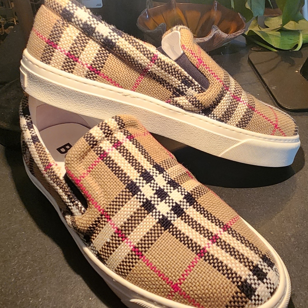 Plaid Slip-On Sneakers